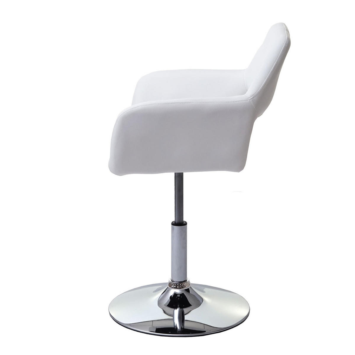 ESSZIMMERSTUHL Weiß, Silber - Silberfarben/Weiß, Textil (58/89/55cm) - MCW