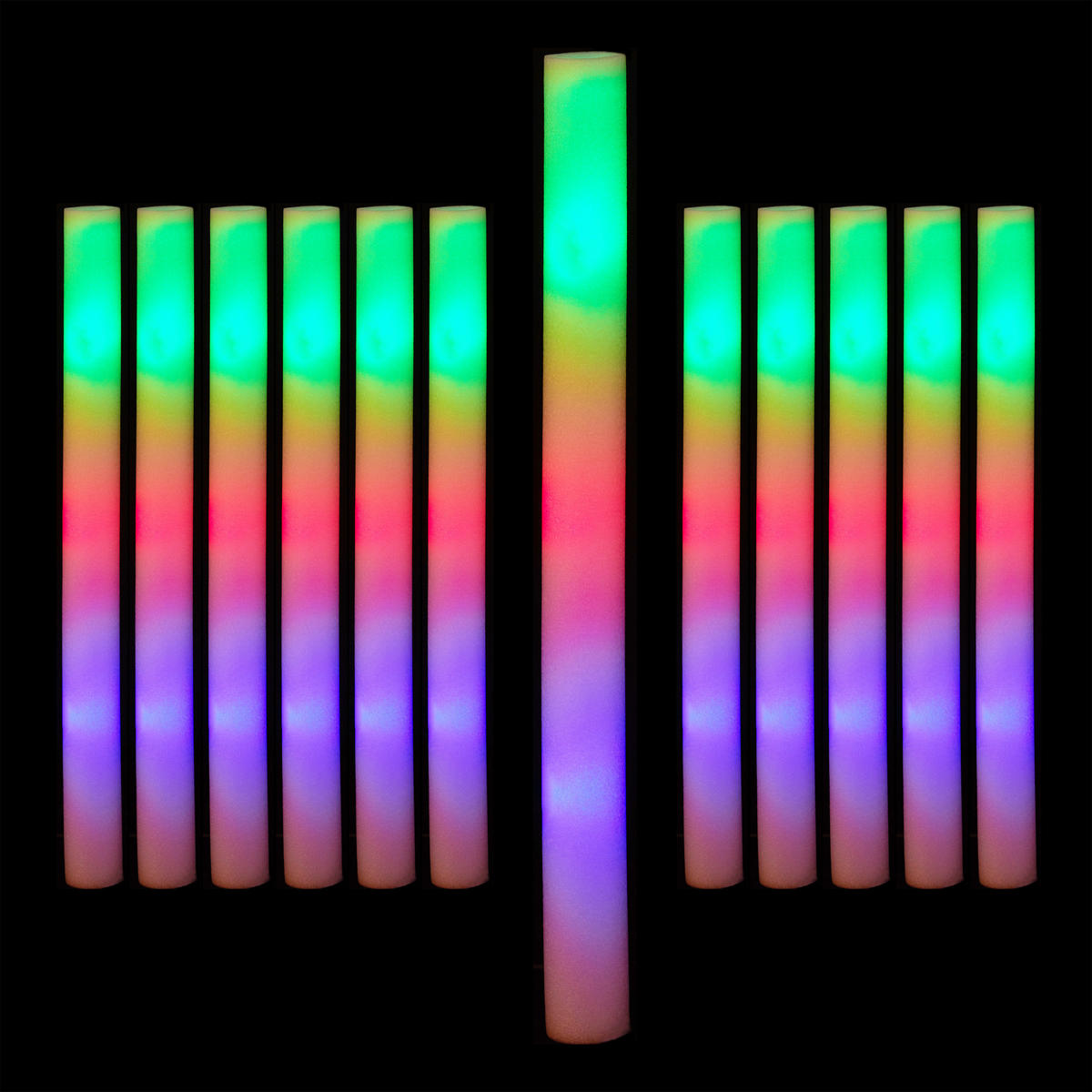 LEUCHTSTÄBE - Weiß, Textil (4/46.5/4cm) - Relaxdays