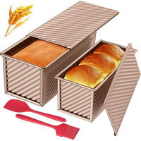 BROTBACKFORM Set 4-teilig Roségold - Hellbraun, Metall (22/12/12cm)