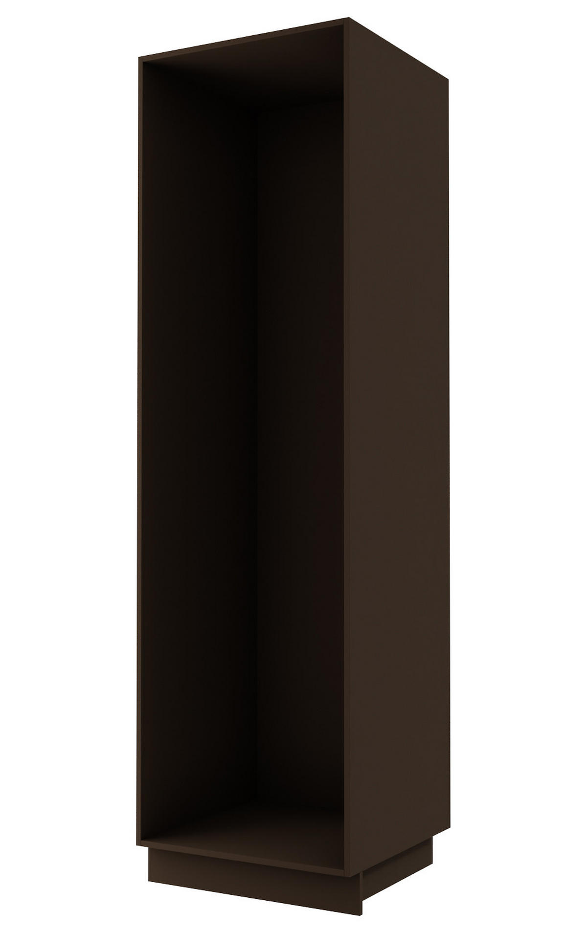 KÜHLSCHRANKUMBAU Kvantum D14/DL/60/207 Vanille Matt / Lava Matt 60 / 59 / 207cm - Dunkelgrau/Creme, Holz/Holzwerkstoff (60/207/59cm) - Feldmann-Wohnen