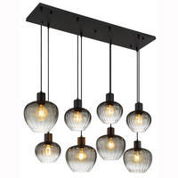 HÄNGELEUCHTE Metall Glas Rauchgrau - Grau, Glas (110/42/120cm) - Nowa