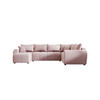 WOHNLANDSCHAFT MOLISA U PLUS Cosmic 14 Rechts mit Schlaffunktion - Rosa, Textil (303/82/208cm) - Bedante