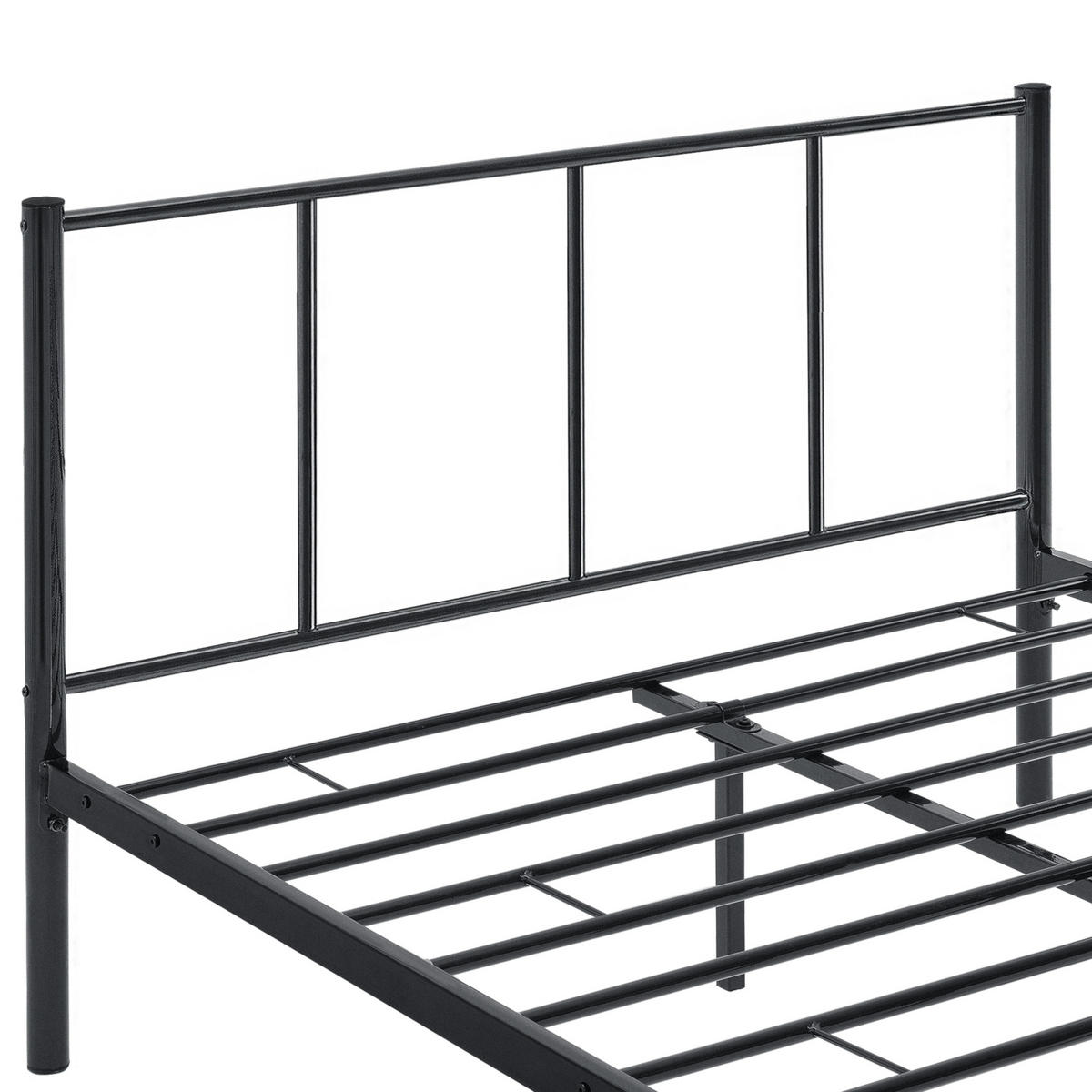 METALLBETT Laos - Schwarz, Metall (160/200cm) - [en.casa]