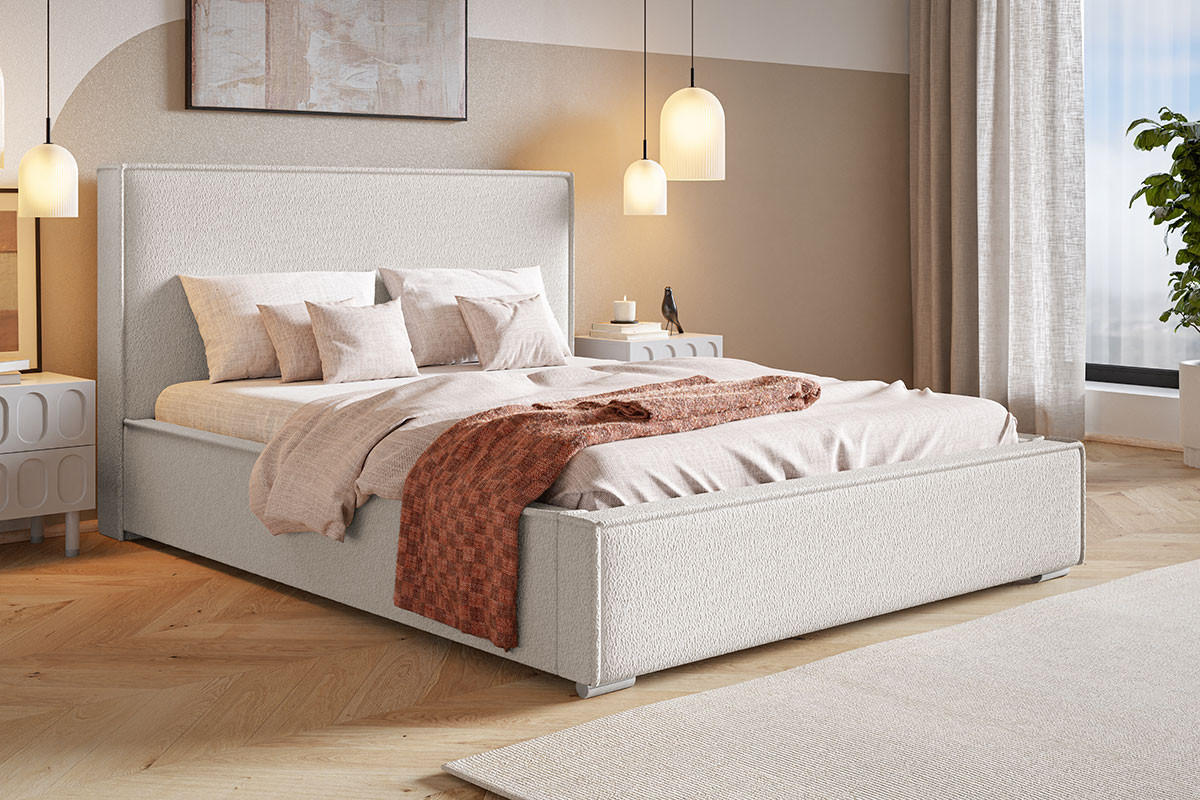 BETT Hellbeige BEN 8 Mit Bettkasten 180x200 cm - Beige, Textil (180/200cm) - Sepro Meble