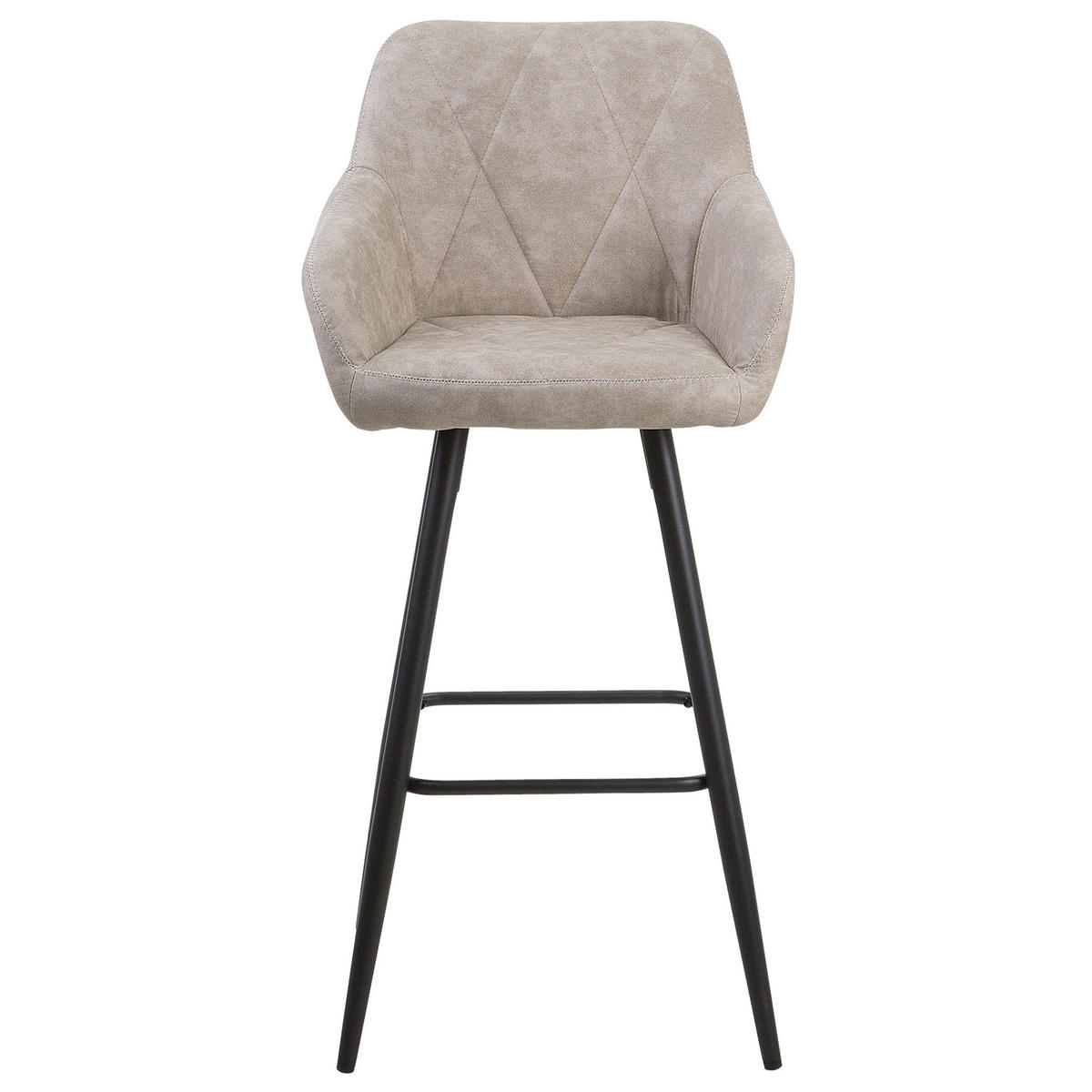 BARSTUHL 2er-Set Polsterbezug Beige Darien - Beige, Textil/Metall (44/104/41cm) - Beliani
