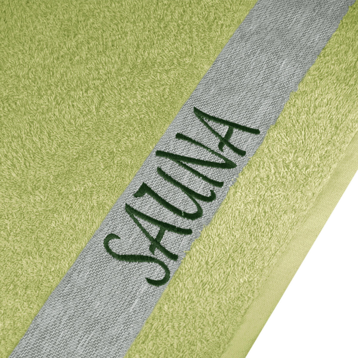 SAUNAKILT Herren Salbeigrün, Lima Saunahandtuch mit Klettverschluss - Salbeigrün, Textil (140/55cm) - Lashuma