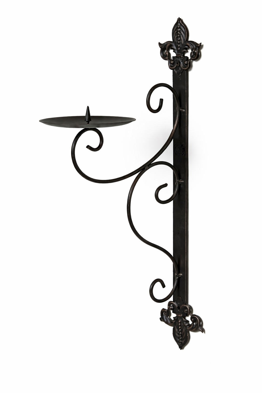 DanDiBo Wandkerzenhalter Schwarz 12x47x12 cm