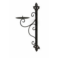 WANDKERZENHALTER Metall Schwarz 12/22/47 cm - Schwarz, Metall (12/47/12cm) - DanDiBo