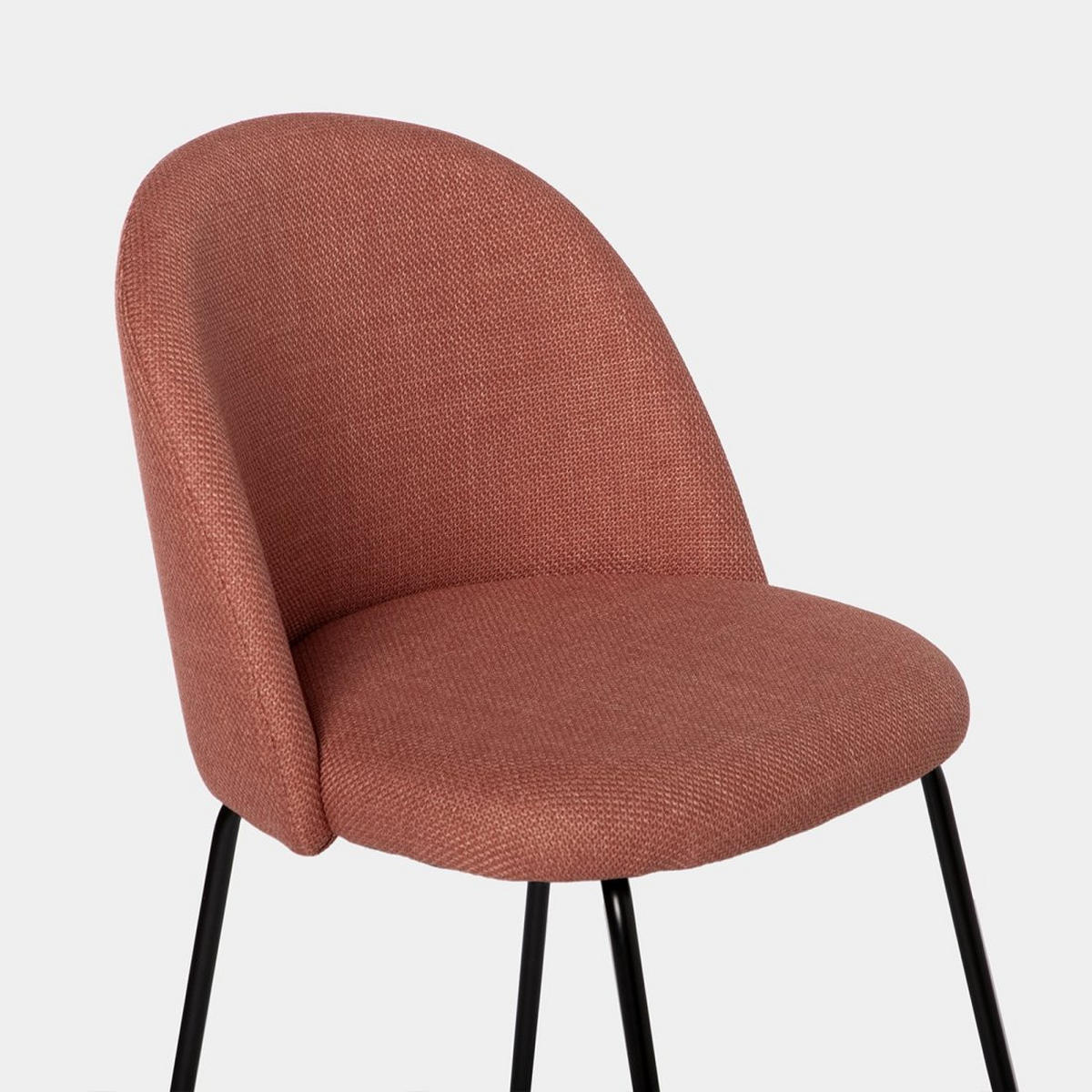 ESSZIMMERSTUHL Olivia Terrakotta / Orange 48 cm x 81 cm - Terracotta, Textil (48/81/53cm) - Klast Home