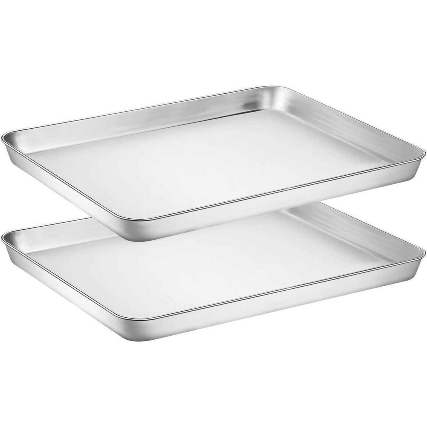 BACKBLECH 2-teiliges Set Edelstahl 40 x 30 cm - Silberfarben, Metall (30/2.5/40cm)