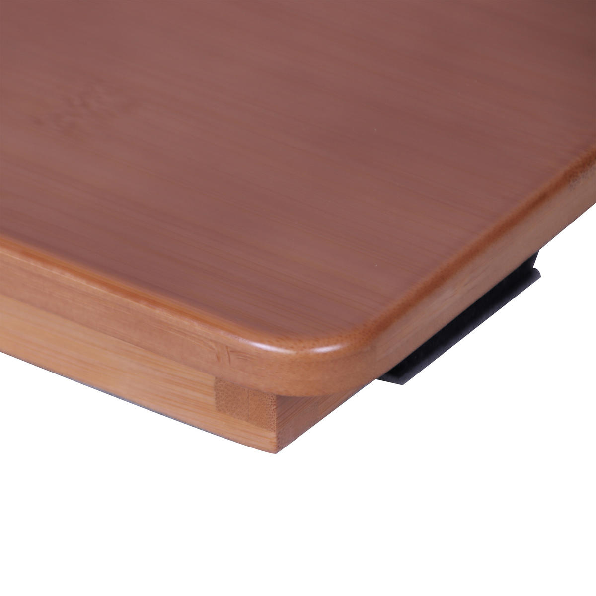 DATORBORD Natur svart bambu lutningsbart 85,5x30 cm - Ljusbrun, Trä/Textil (30/85.5/5cm) - Relaxdays