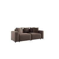 SOFA Megan 2-sitzer In Salvador - Braun, Holzwerkstoff/Textil (236/75/98cm) - Fun Möbel