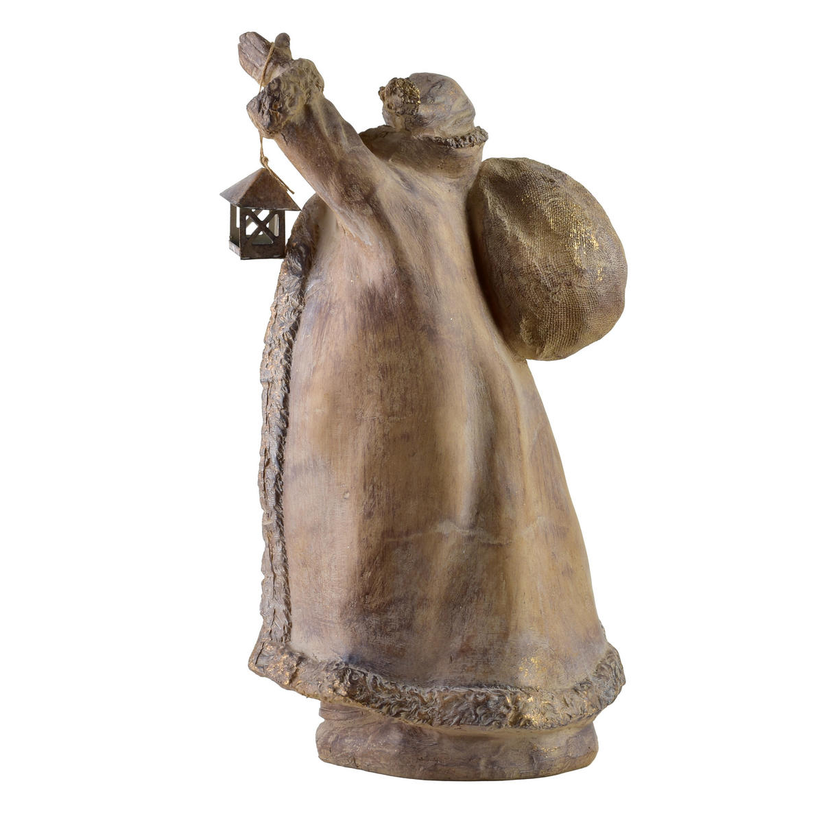 DEKOFIGUR Santa Lila Braun 27x16x41 cm Kunststoff - Braun, Kunststoff (16/41/27cm) - Mondex