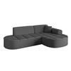 ECKSOFA Ottomane Rechts TARO-L1 - 243x171x79,5 cm Grau - Grau, Holzwerkstoff/Textil (243/171cm) - ALTDECOR