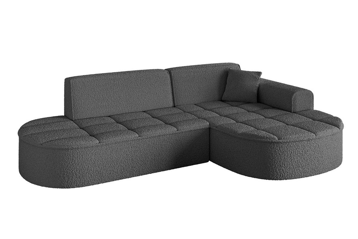 ECKSOFA Ottomane Rechts TARO-L1 - 243x171x79,5 cm Grau - Grau, Holzwerkstoff/Textil (243/171cm) - ALTDECOR