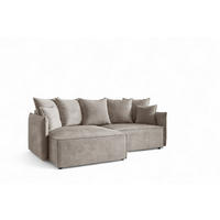 ECKSOFA Minea Mit Schlaffunktion - Beige, Holzwerkstoff/Textil (221/153cm) - Fun Möbel