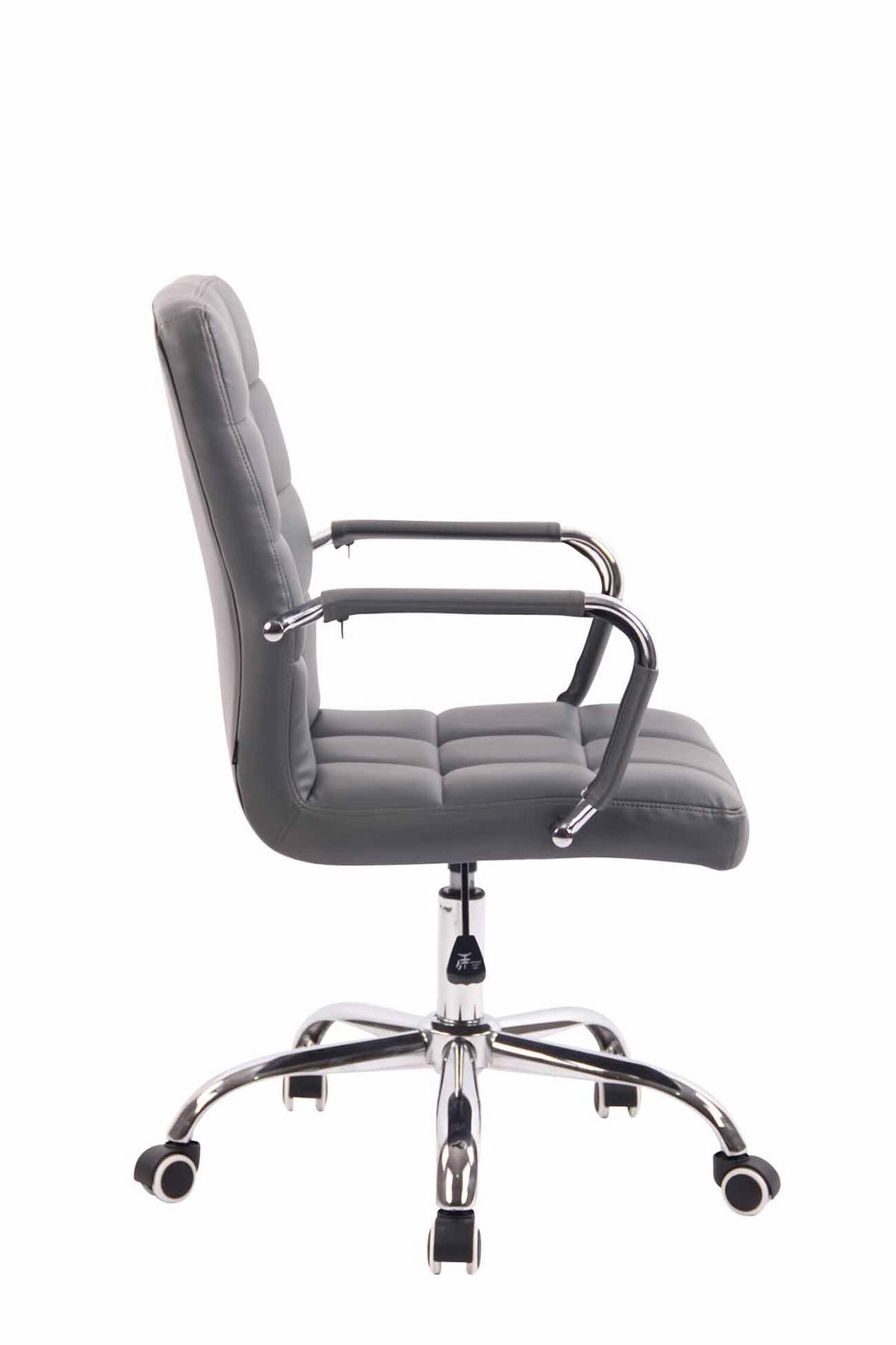 BÜROSTUHL Deal, Kunstleder Grau - Grau, Textil/Metall (56/104/62cm) - TPFLiving