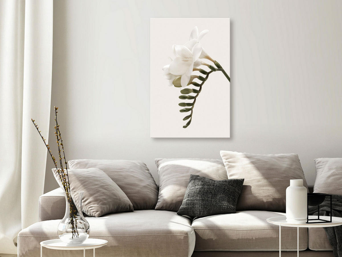 KUNSTDRUCK Beige 60/90 cm - Beige/Grün, Textil (60/90cm) - KUNSTLOFT