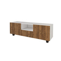 LOWBOARD KITO-S 140x50x41 cm - Weiß / Katania - Eiche Wotan/Schwarz, Holzwerkstoff (140/50/41cm) - ALTDECOR