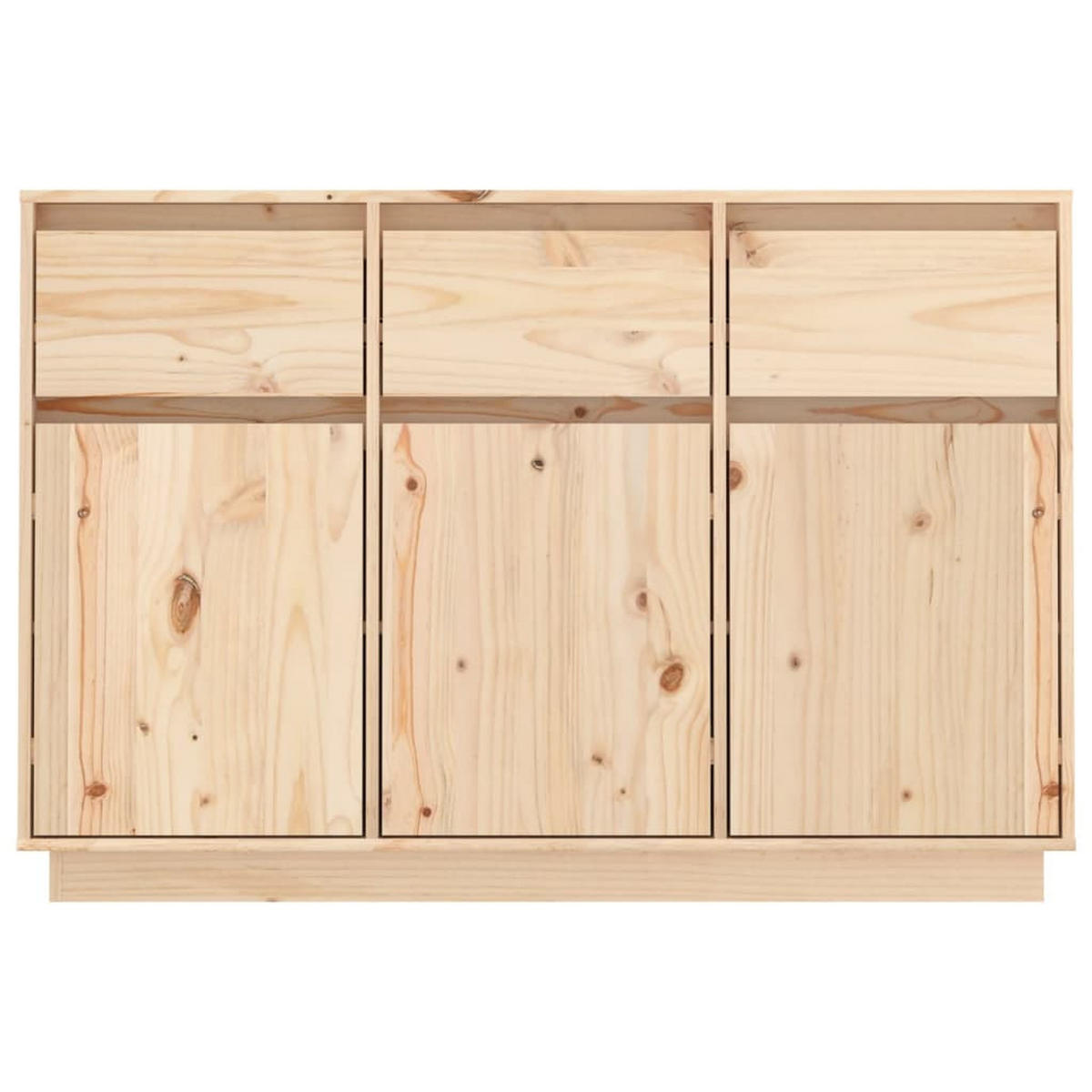 SIDEBOARD 110/34/75 Cm Massivholz Kiefer - Braun, Holz (34/75/110cm) - vidaXL