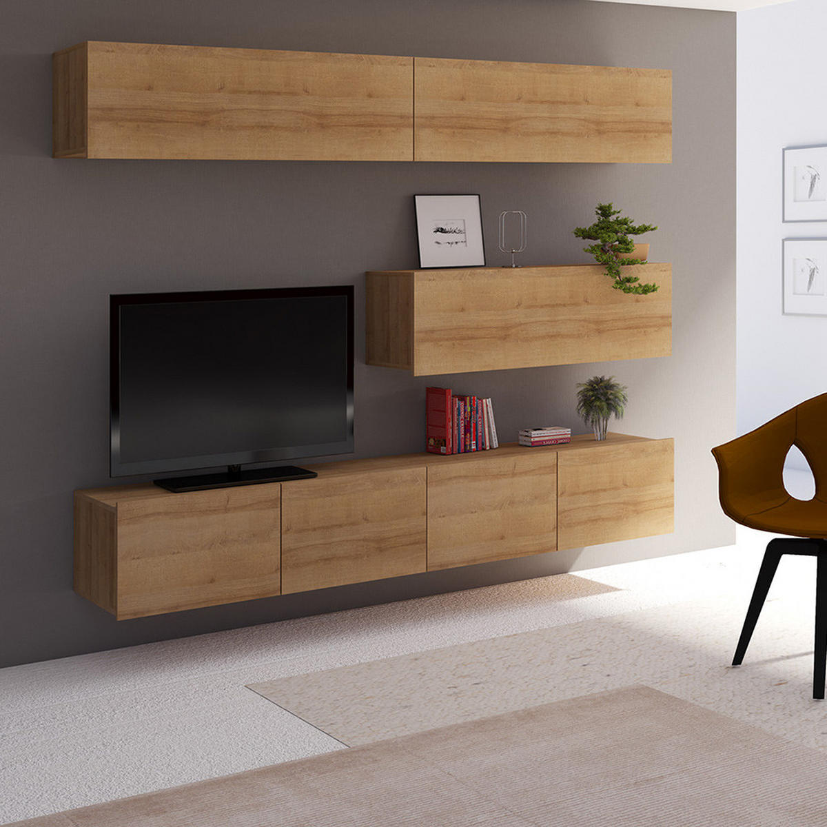 LOWBOARD Cairns-132 - Braun, Holzwerkstoff (100/37/43cm) - Lomado