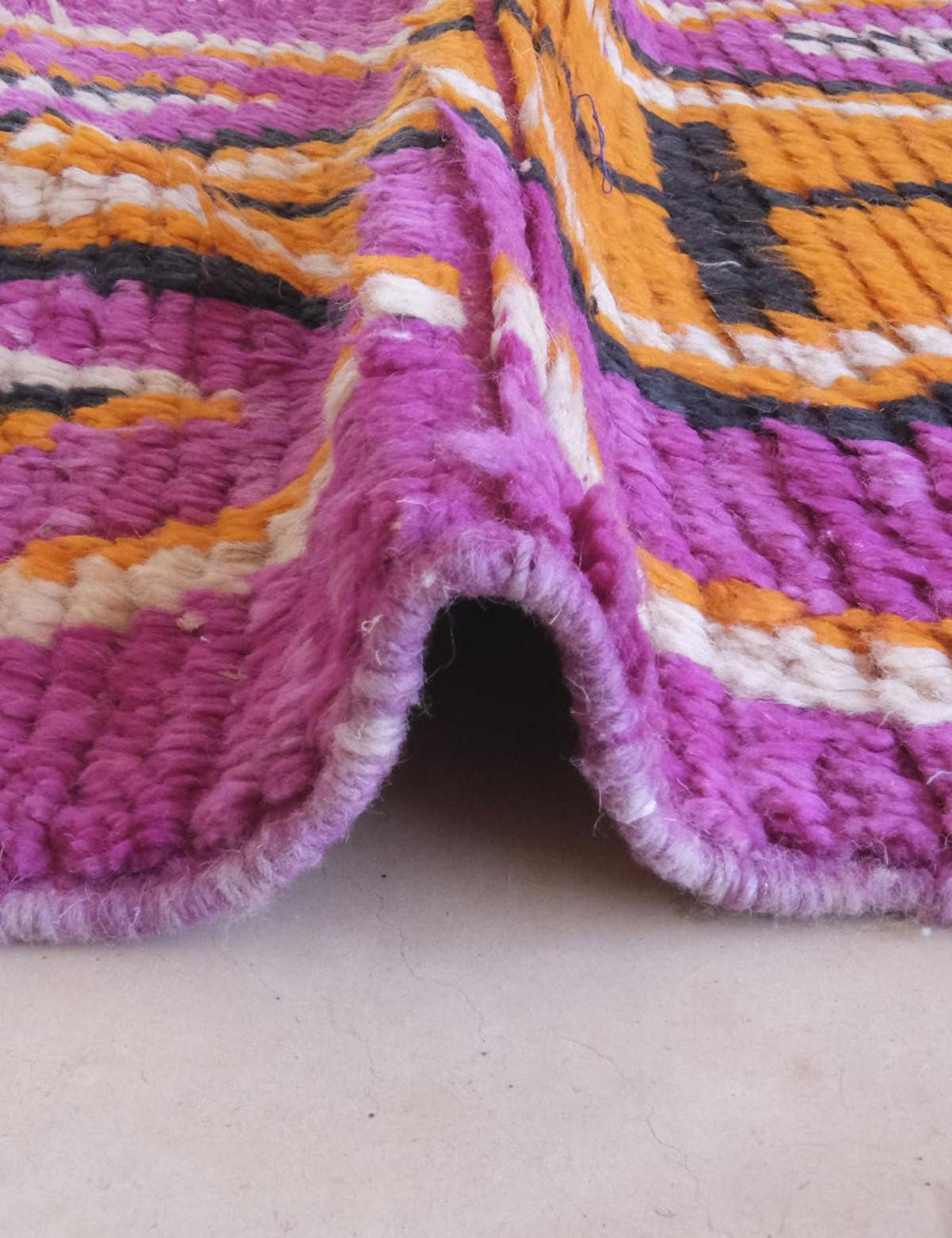 BERBERTEPPICH aus reiner Wolle 78x 507 cm - Pink, Naturmaterialien (78/507cm) - AFK Living