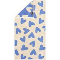 HANDTUCH HEART BEATS HEARTS 6275 CAPRI - 31 - Blau, Textil (50/100cm) - Cawoe
