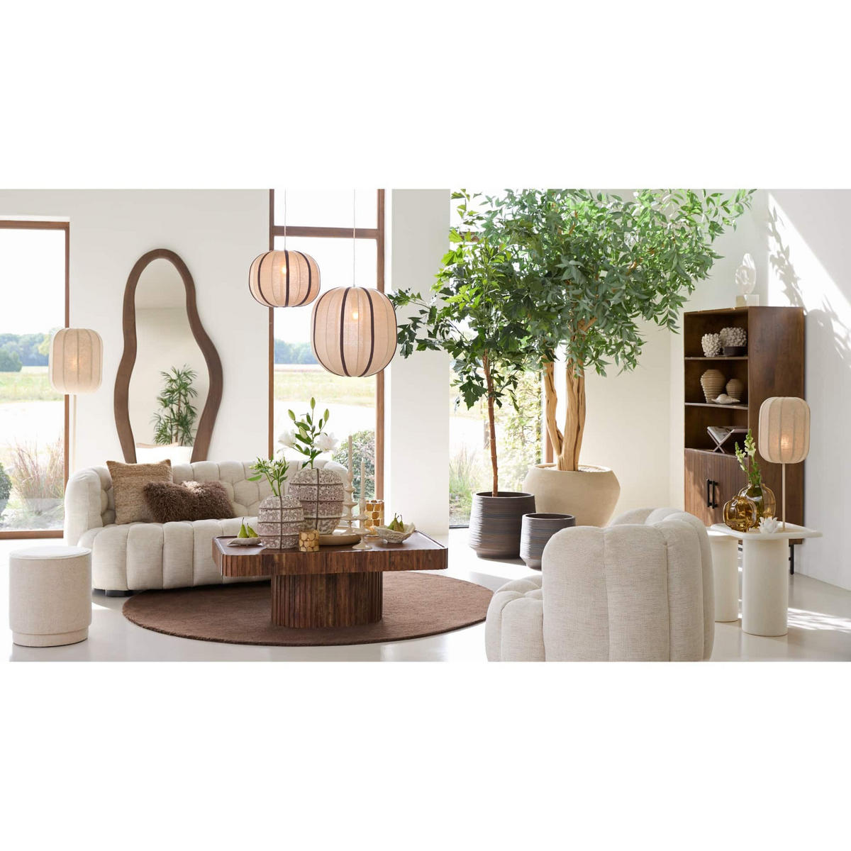 STEHLAMPE Solune Beige 35/35/165 cm - Beige, Metall (35/35/165cm) - Light & Living