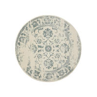 VINTAGE-TEPPICH Suki ø 120 cm rund - Creme/Mintgrün, Kunststoff (120/120cm) - benuta