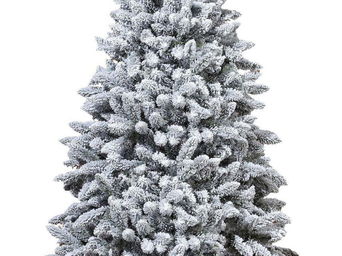 WEIHNACHTSBAUM künstlicher 150 cm, WINTERFREUDEN, mit 70-teiligem Weihnachtsbaumschmuck, inkl. Metallständer und Aufbewahrungsbox - Silberfarben/Weiß, Kunststoff/Metall (96/150cm) - LAALU