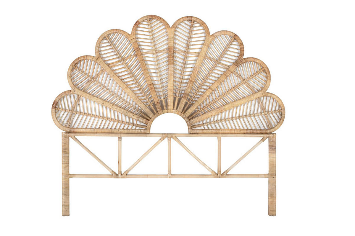 KOPFTEIL aus Rattan - Braun, Holz (180/155/4cm) - Giner y Colomer