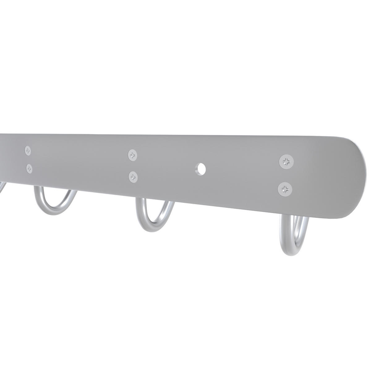 GARDEROBENLEISTE 46/5/5 cm - Silberfarben, Metall (5/5/46cm) - Intirilife