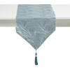 TISCHLÄUFER Floah - Blau, Textil (180/40/1cm) - home&you