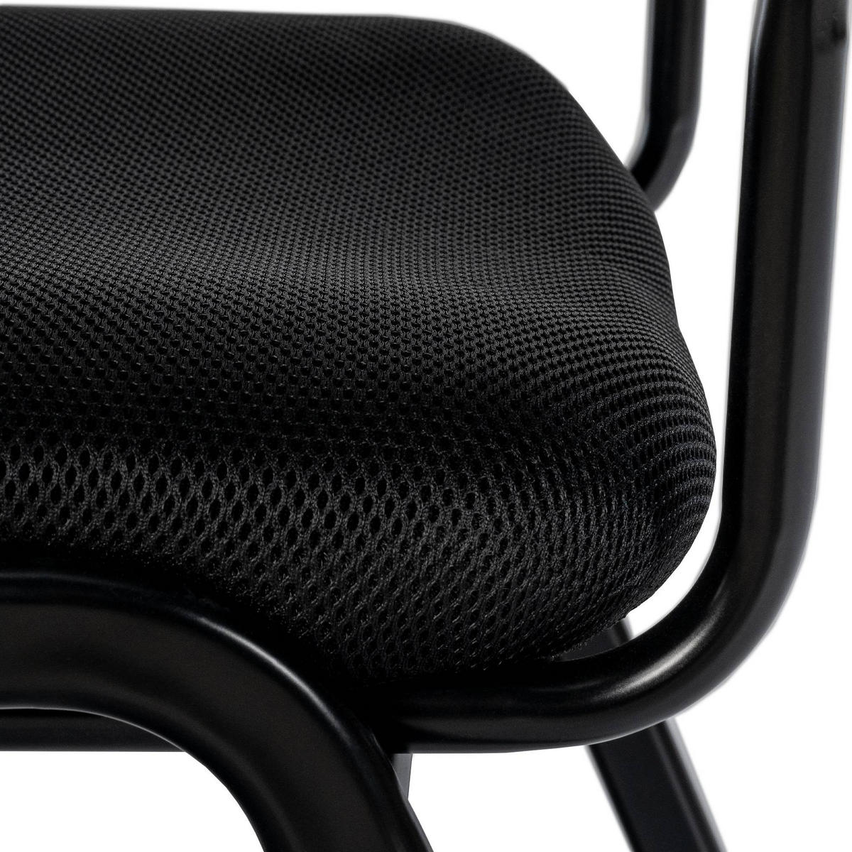 STAPELSTUHL Stoff schwarz/schwarz - Schwarz, Textil/Metall (47/82/58cm) - CLP