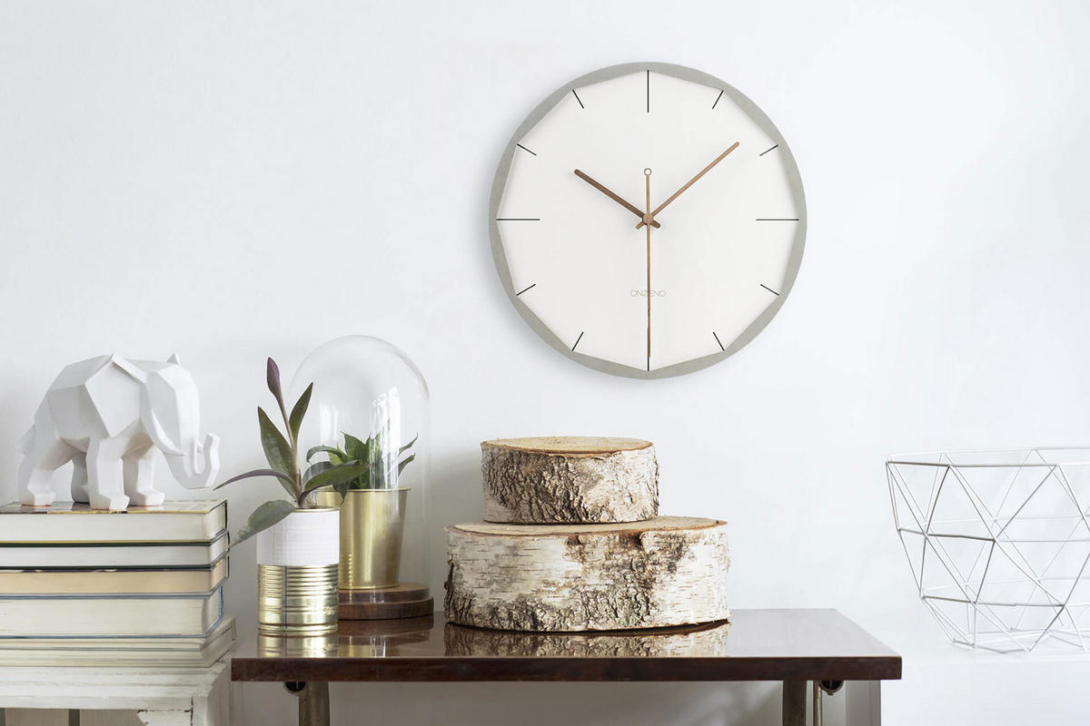 WANDUHR Design Weiß 29/29 cm - Weiß, Holzwerkstoff (29/29/1cm) - ONZENO