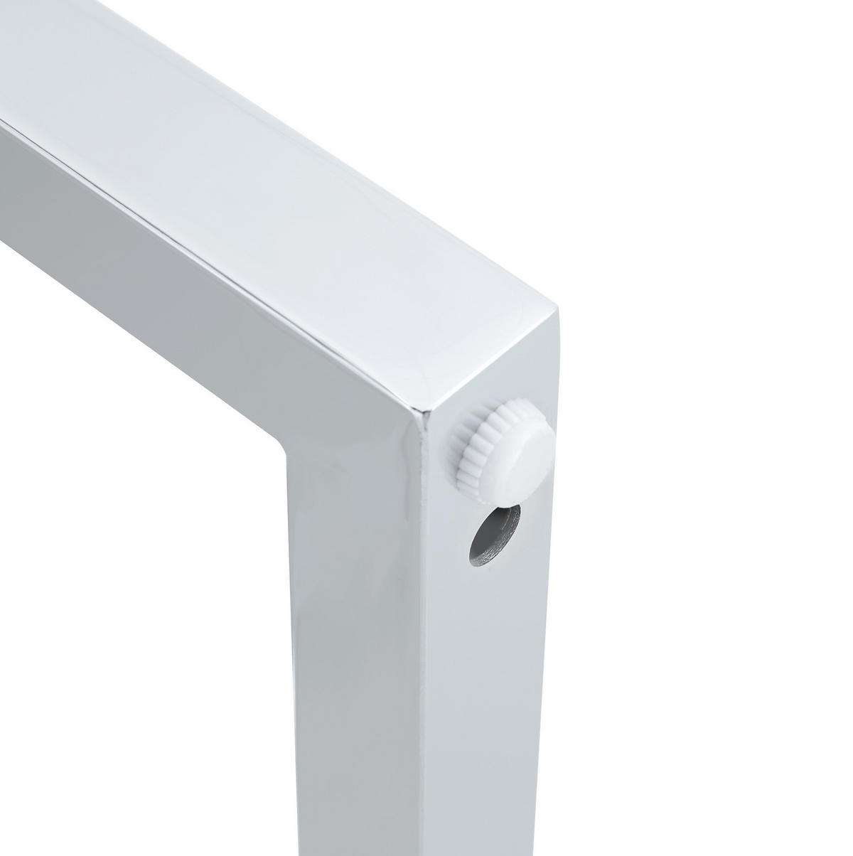 BARSTUHL gepolstert 91,4 cm PU-Leder Hellgrau Silber - Hellgrau, Metall (53.3/91.4/48cm) - Meubliv