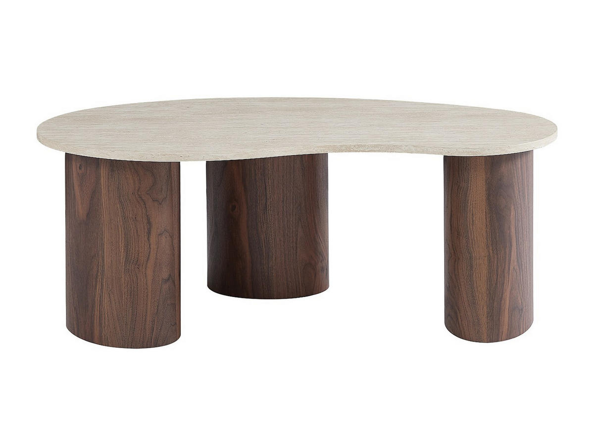 COUCHTISCH - 120 cm x 60 cm - Holz, Platte - Naturfarben Dunkel, Beige - ALOZYA - Beige/Naturfarben, Holz (60/120/45cm) - Vente-Unique
