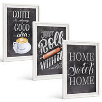 BILDER SET 3er Set - 40x60 cm Weißer Rahmen - Kaffeeroller, heimelige Wärme - Weiß, Kunststoff (40/60cm) - TULUP