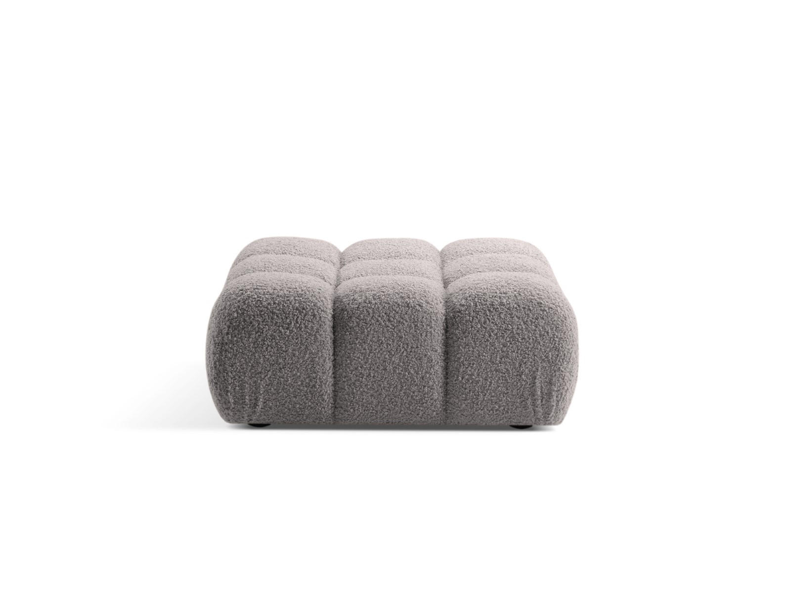 POUF Bellis aus Boucle hellgrau - Hellgrau, Textil (94/43/94cm) - Micadoni