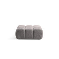 POUF Bellis aus Boucle hellgrau - Hellgrau, Textil (94/43/94cm) - Micadoni