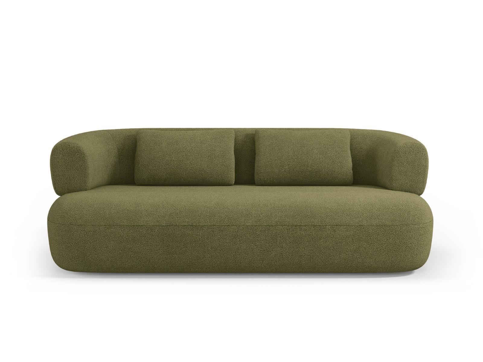 SOFA Jenny aus Boucle grün 3 Sitzplätze - Grün, Textil (90/73/178cm) - Micadoni