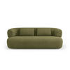 SOFA Jenny aus Boucle grün 3 Sitzplätze - Grün, Textil (90/73/178cm) - Micadoni
