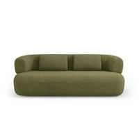 SOFA Jenny aus Boucle grün 3 Sitzplätze - Grün, Textil (90/73/178cm) - Micadoni