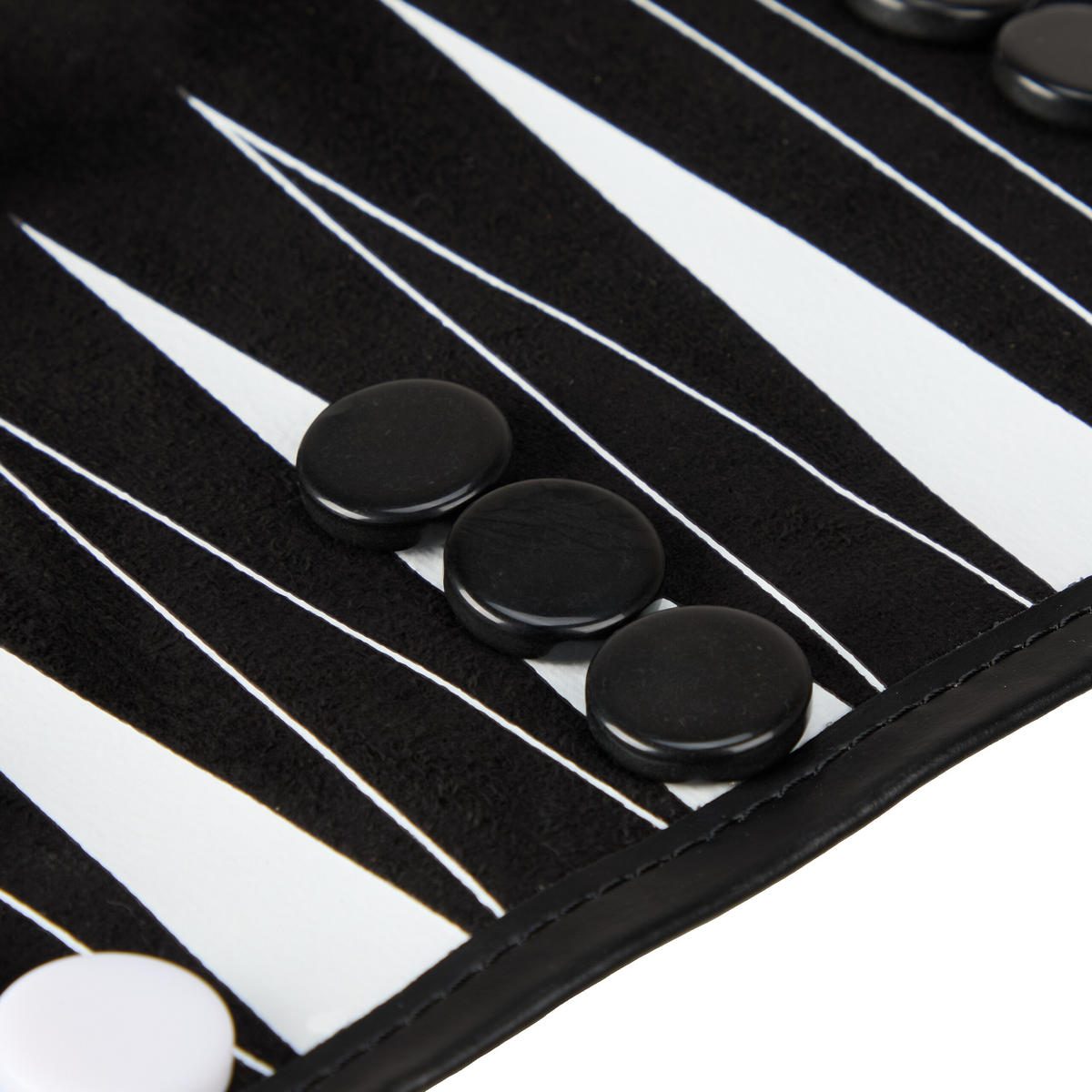 BACKGAMMON - Schwarz, Kunststoff/Metall (5/5cm) - Relaxdays