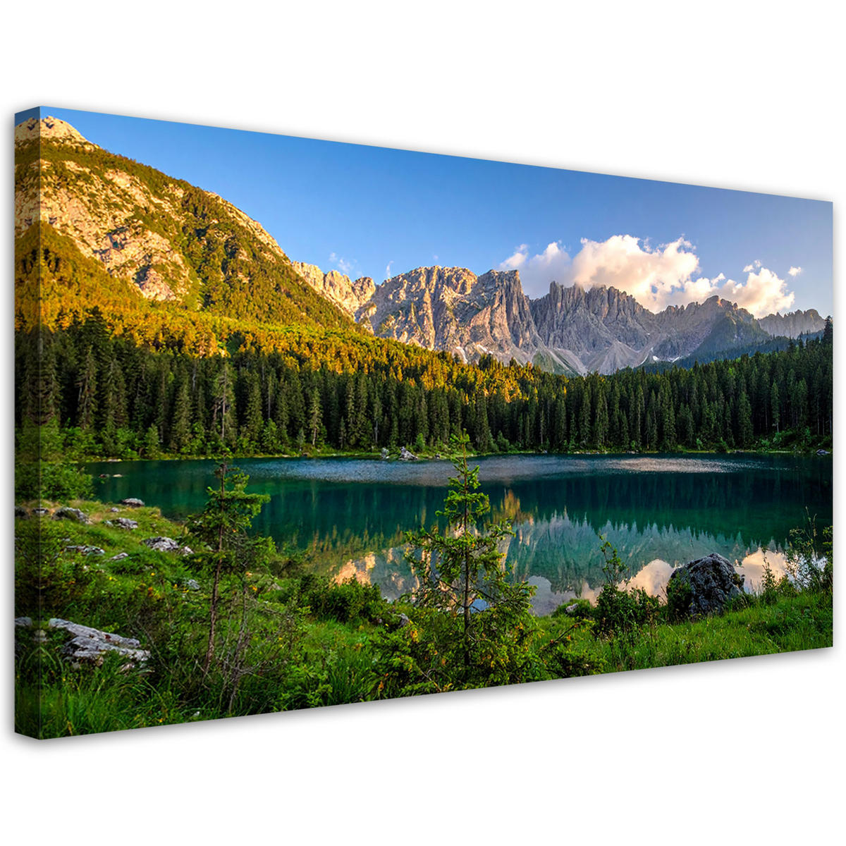 LEINWANDBILD Landschaften 120x60cm - Grün, Textil (120/60cm) - Feeby