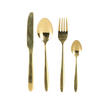 BESTECK-SET Base 24-tlg Goldfarben 37/5/25 cm Edelstahl - Goldfarben, Metall - Mondex