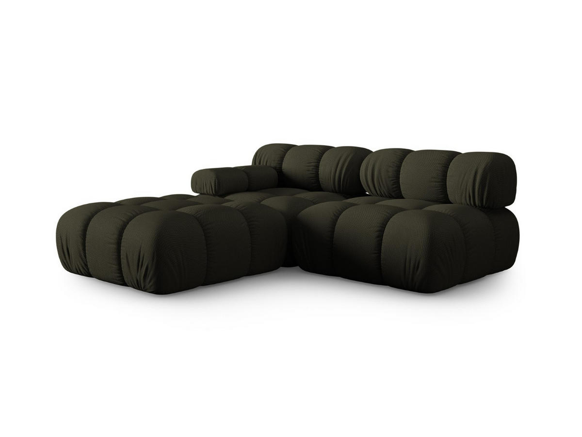SOFA modular links Bellis aus 3D-Stoff Amazonasgrün 4 Sitzplätze - Waldgrün, Textil (94/70/282cm) - Micadoni