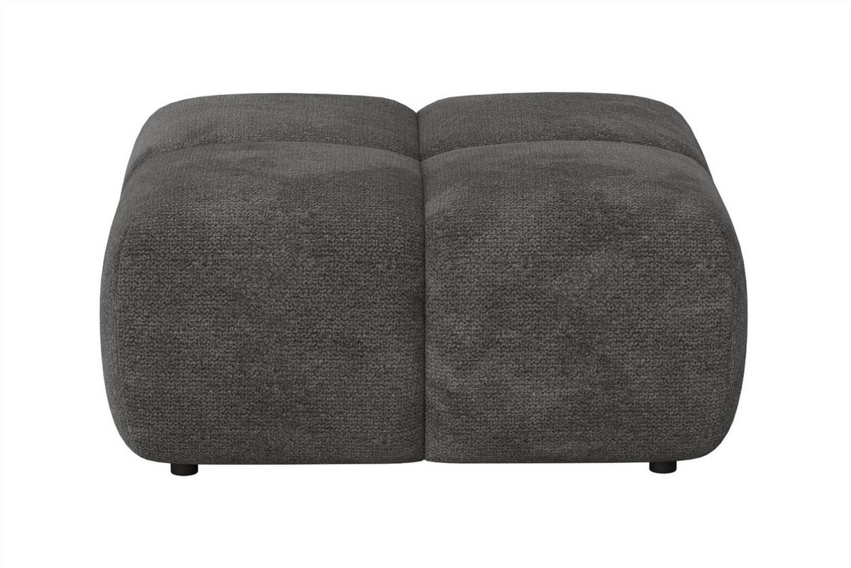 POLSTERHOCKER Vega - Dunkelgrau, Holzwerkstoff/Textil (90/45/90cm) - Fun Möbel