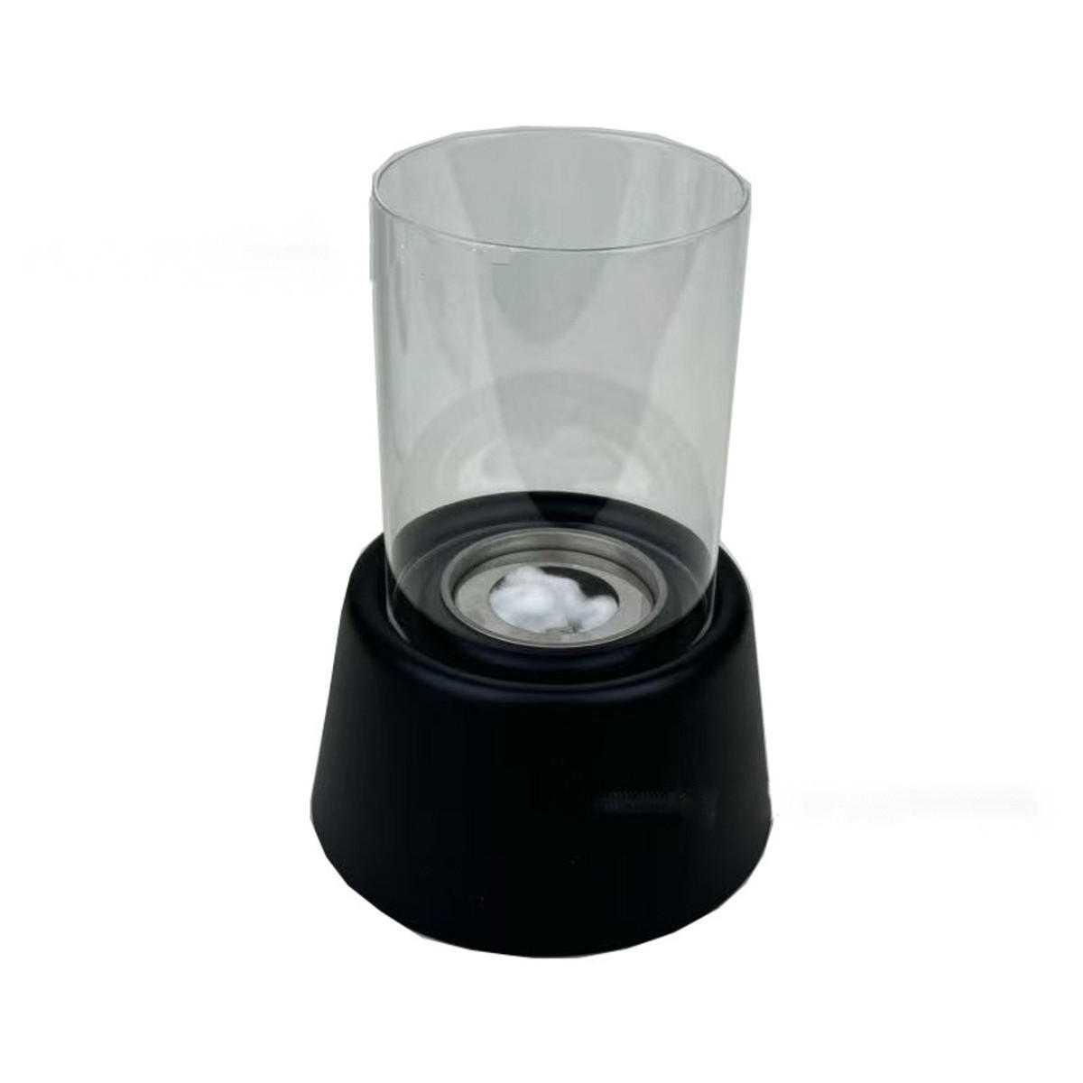 BIOETHANOL-KAMIN Weiß 14.8/14.8/20.5 cm - Schwarz, Metall (14.8/20.5/14.8cm) - Authentics