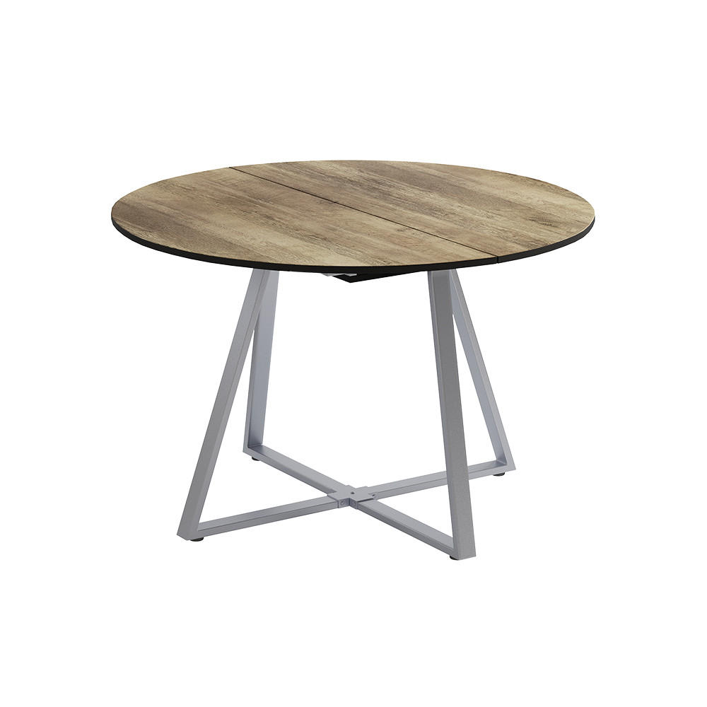 JÍDELNÍ STŮL Loyd Rustikální dub/šedá 120 x 120 cm Rozšiřitelný - šedá/divoký dub, kompozitní dřevo (120/120/75.8cm) - Vicco